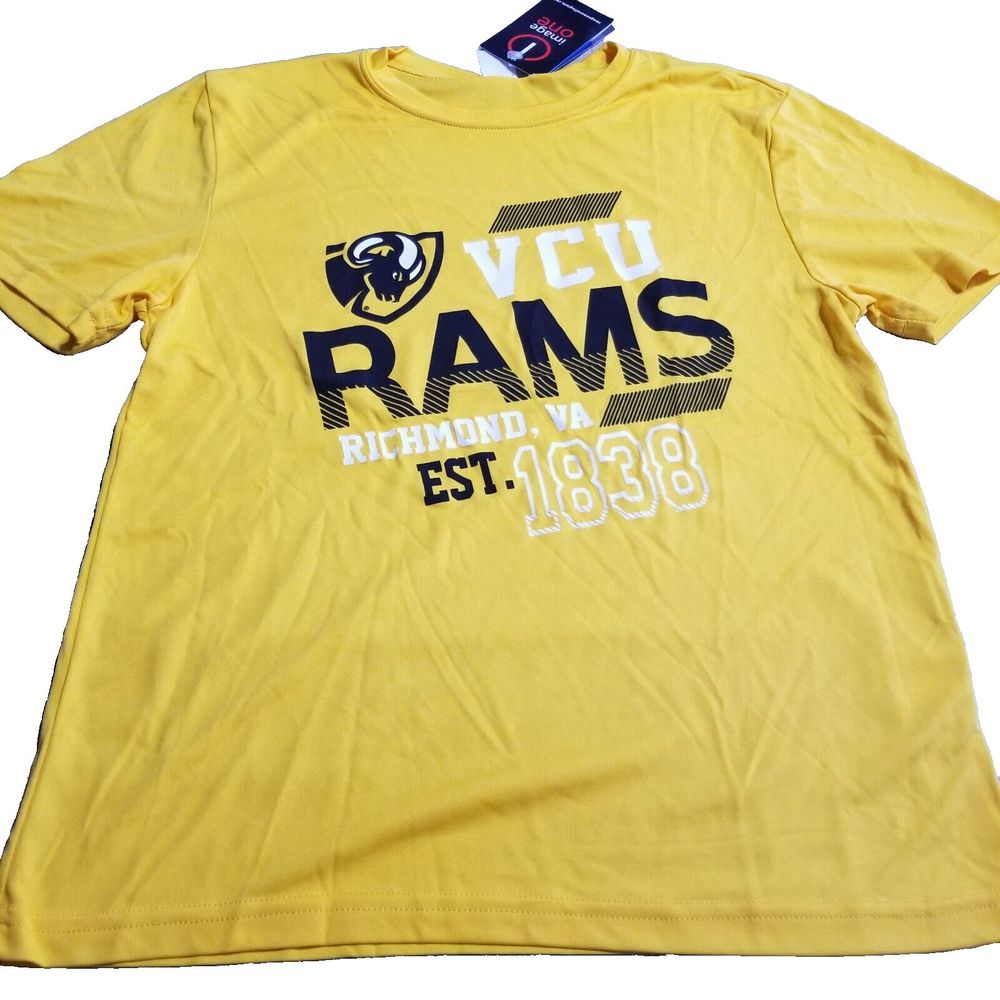 VCU Rams Shirt Unisex Kids T-Shirt Size Med Short Sleeve Polyester Logo